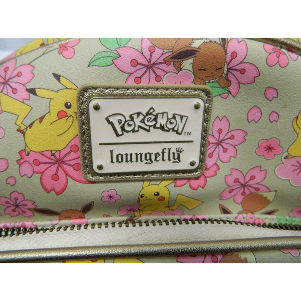 Pokémon Pikachu Evee Sakura Loungefly Cherry Blossom Backpack Crossbody Bag - Picture 2 of 16